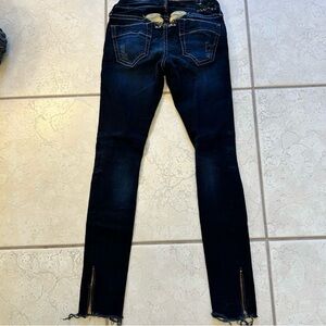 Robin’s Jeans Gold Wing Rhinestone skinny jeans